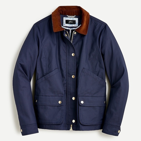 J. Crew Jackets & Blazers - J. Crew Navy Blue Barn Jacket™ with Liberty® floral print
